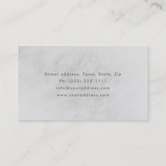 Carte De Visite Financial Advisor Texture simple en pierre gris cl (Dos)