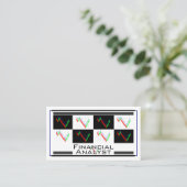 Carte De Visite Financial Analyst Money Strategy Management White  (Debout devant)