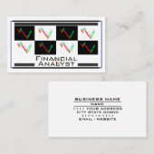 Carte De Visite Financial Analyst Money Strategy Management White  (Devant / Derrière)