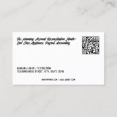 Carte De Visite Financial Bookkeeper Custom QR (Dos)