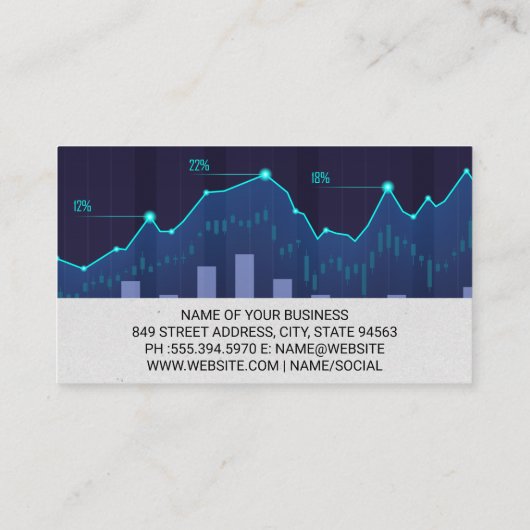 Carte De Visite Financial Chart | Graph Chart | Data (Dos)