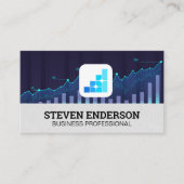 Carte De Visite Financial Chart | Graph Chart | Data (Devant)