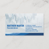 Carte De Visite Financial Chart | Sail Ship Logo (Dos)