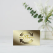 Carte De Visite Financial Portfolio Manager, logo Gold (Debout devant)