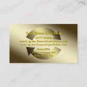 Carte De Visite Financial Portfolio Manager, logo Gold (Dos)