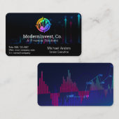 Carte De Visite Financial Tech | AI | Growth Chart (Devant / Derrière)