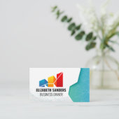 Carte De Visite Financials Graph Logo | Geometric Patterns (Debout devant)