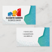 Carte De Visite Financials Graph Logo | Geometric Patterns (Devant / Derrière)