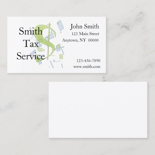 Carte de visite financier (Devant / Derrière)