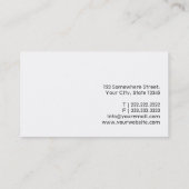 Carte de visite financier de conseiller de rayure (Dos)