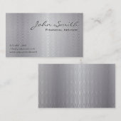 Carte de visite financier de conseiller en métal (Devant / Derrière)
