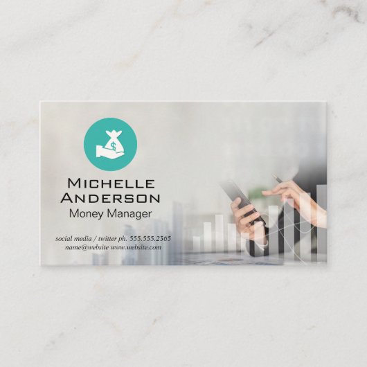 Carte De Visite Financiers | Graphiques stocks (Devant)