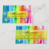 Carte De Visite Fine Cool Abstraite Cute Girly Retro Mode (Devant / Derrière)