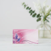 Carte De Visite Fine Cool mignonne Girl Retro Mode florale (Debout devant)