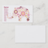 Carte De Visite Fine Cool mignonne Girl Retro Mode florale (Devant / Derrière)