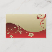 Carte De Visite Fine mignon Cool Girl Retro Floral Mode (Dos)