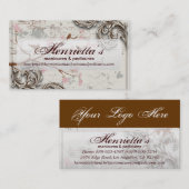 Carte De Visite Fine mignon Cool Girl Retro Floral Mode (Devant / Derrière)