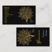 Carte De Visite Fine mignon Cool Girl Retro Floral Mode (Devant / Derrière)