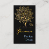 Carte De Visite Fine mignon Cool Girl Retro Floral Mode (Dos)