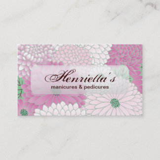 Carte De Visite Fine mignon Cool Girl Retro Floral Mode