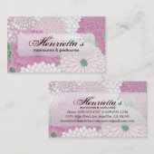 Carte De Visite Fine mignon Cool Girl Retro Floral Mode (Devant / Derrière)