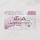 Carte De Visite Fine mignon Cool Girl Retro Floral Mode (Dos)