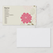 Carte De Visite Fine mignon Cool Girl Retro Floral Mode (Devant / Derrière)