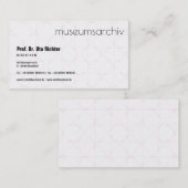Carte De Visite Finement patterné (Devant / Derrière)