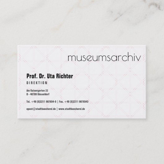 Carte De Visite Finement patterné (Devant)