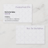 Carte De Visite finement peint, clair, bien lisible (Devant / Derrière)