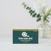 Carte De Visite Finish Carpenter Professional Forest Green & Gold (Debout devant)