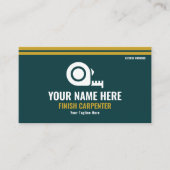 Carte De Visite Finish Carpenter Professional Forest Green & Gold (Devant)