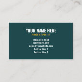 Carte De Visite Finish Carpenter Professional Forest Green & Gold (Dos)