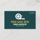 Carte De Visite Finish Carpenter Professional Forest Green & Gold (Devant)