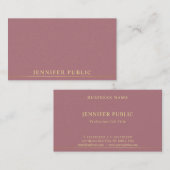 Carte De Visite Finition de luxe perle premium moderne professionn (Devant / Derrière)
