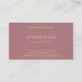 Carte De Visite Finition de luxe perle premium moderne professionn (Dos)