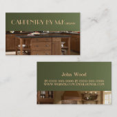 Carte De Visite Finition de menuiserie, Usinage, Bois, Constructio (Devant / Derrière)