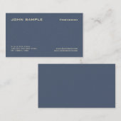 Carte De Visite Finition Perle de qualité supérieure bleu foncé mo (Devant / Derrière)