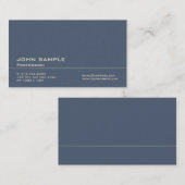 Carte De Visite Finition Perle de qualité supérieure bleu foncé mo (Devant / Derrière)