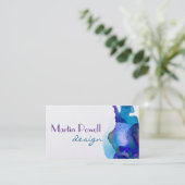 Carte De Visite finition platine moderne aquarelle professionnelle (Debout devant)