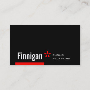Carte De Visite Finnigan Gros trait rouge Astérisque