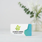 Carte De Visite Fintech Vert | Motifs Géométriques (Debout devant)