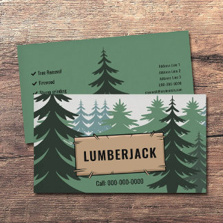 Carte De Visite Fir Forest - Lumberjack Services