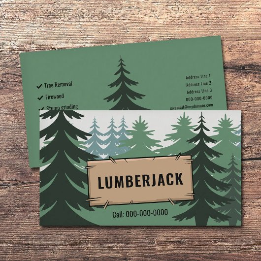 Carte De Visite Fir Forest - Lumberjack Services