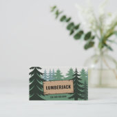 Carte De Visite Fir Forest - Lumberjack Services (Debout devant)