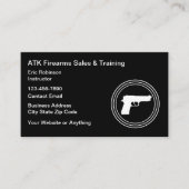 Carte De Visite Firearms Range And Safety Training (Devant)