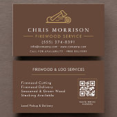 Carte De Visite Firewood Delivery QR Code