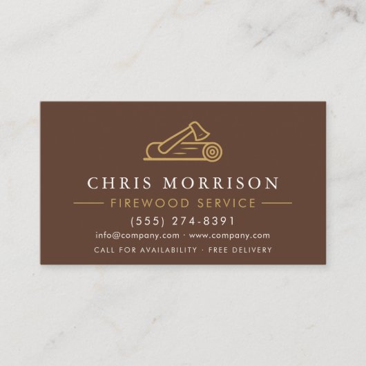 Carte De Visite Firewood Delivery QR Code (Devant)