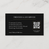 Carte De Visite Firewood QR Code (Dos)