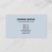 Carte De Visite Firewood Supply & Home Delivery (Dos)